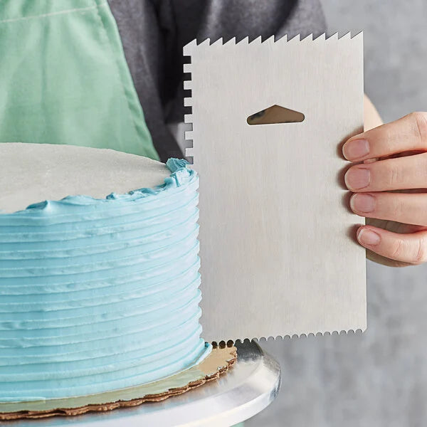 Aluminum 6&quot; x 4&quot; Decorating and Icing Comb